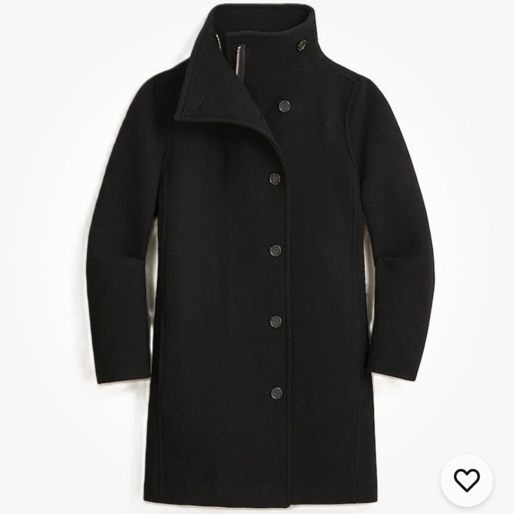 J. Crew Villa coat in Italian stadium-cloth | Black | 4 | NWT